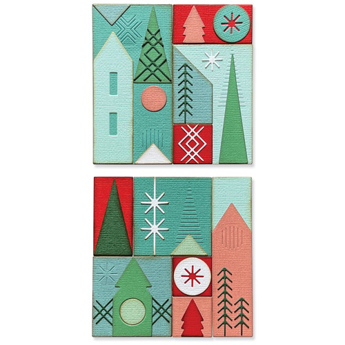 Sizzix Thinlits Dies By Tim Holtz 27/Pkg-Holiday Blocks 666335