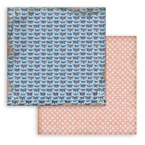 Stamperia Backgrounds Double-Sided Paper Pad 12"X12" 10/Pkg-Vintage Library, 10 Designs/1 Each - SBBL133