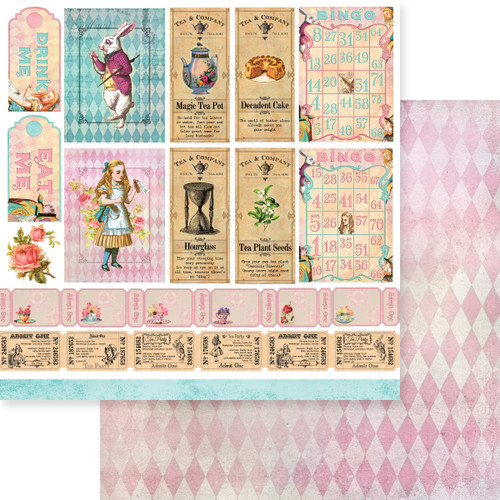 3 Pack Memory Place Double-Sided Paper Pack 8"X8" 18/Pkg-Alice's Tea Party MP-61176