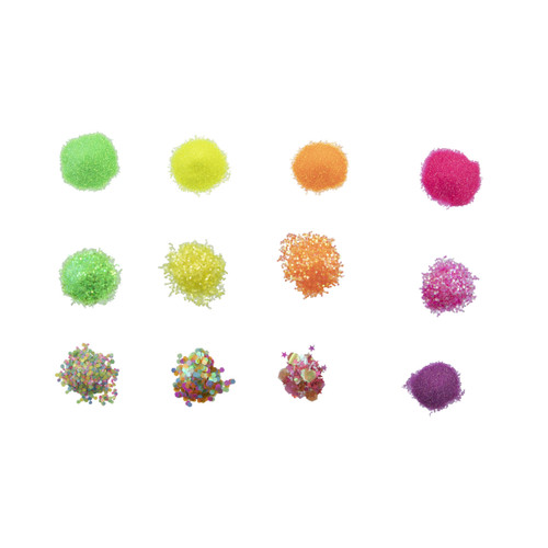 6 Pack - Sulyn Glitter And Sparkle Shapes-Neon - SUL58460