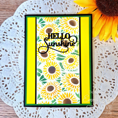 4 Pack Creative Expressions Mini Layering Stencil 4"X3" 3/Pkg-Sunflowers CEMLSSUN