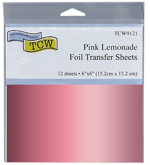 2 Pack Crafter's Workshop Foil Transfer Sheets 6"X6" 12/Pkg-Pink Lemonade TCWFTS-9121 - 842254091218