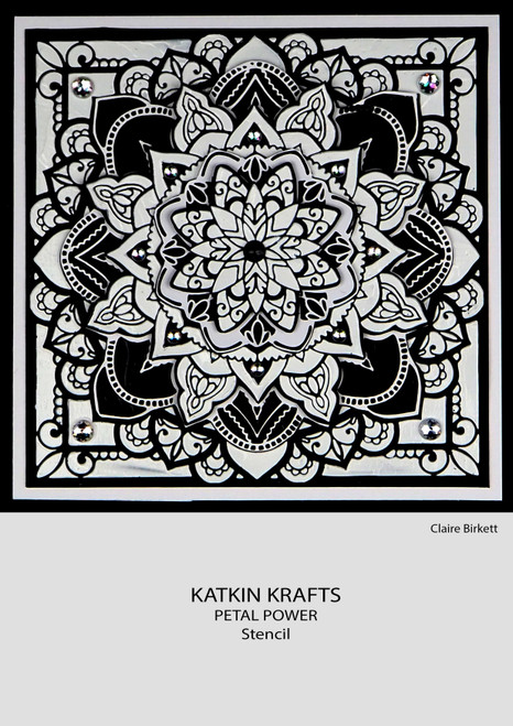 2 Pack Creative Expressions 7"X7" Stencil By Katkin Krafts-Petal Power KKST001