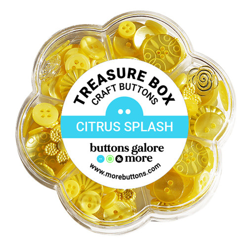 2 Pack Buttons Galore Treasure Box-Citrus Splash TBX-108 - 840934072045