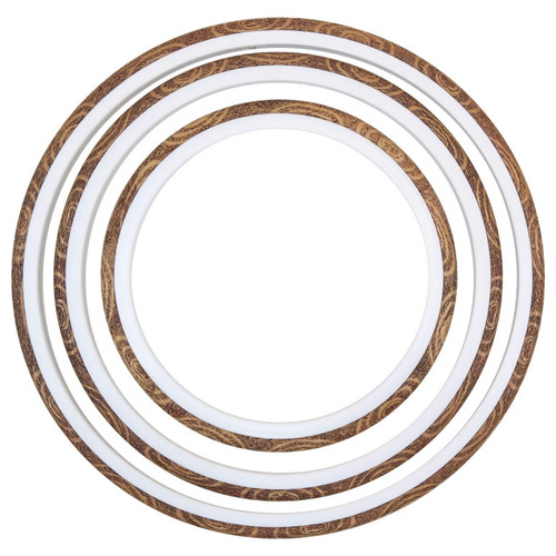 3 Pack - Anchor Faux Wood Round Embroidery Hoop 10"- - A4407010 3 Pack - Anchor Faux Wood Round Embroidery Hoop 10"- - A4407010