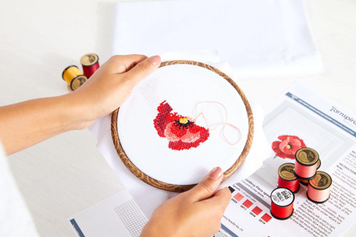 3 Pack - Anchor Faux Wood Round Embroidery Hoop 10"- - A4407010 3 Pack - Anchor Faux Wood Round Embroidery Hoop 10"- - A4407010