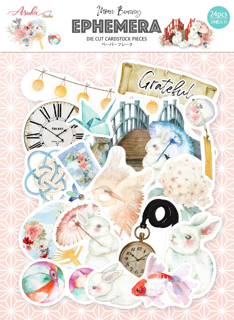 3 Pack - Moon Bunny Ephemera Cardstock Die-Cuts- - MP-61246 - 4582248612468