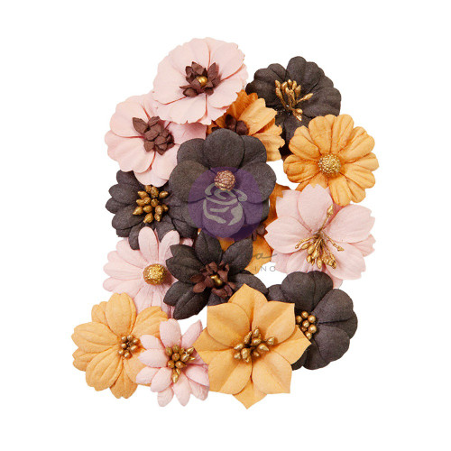 3 Pack Prima Marketing Mulberry Paper Flowers-Oddities Twilight FG667849
