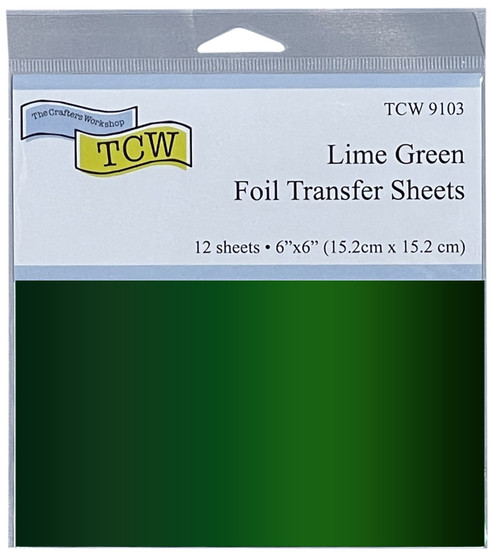 2 Pack Crafter's Workshop Foil Transfer Sheets 6"X6" 12/Pkg-Lime Green TCWFTS-9103 - 842254091034