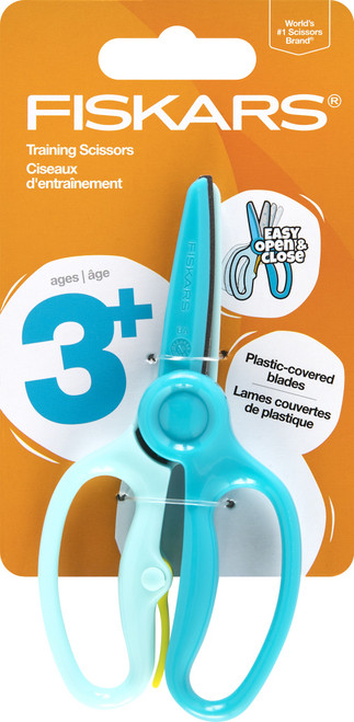 6 Pack Fiskars Preschool Kids' Training Scissors-Turquoise 1067-041 - 020335075146