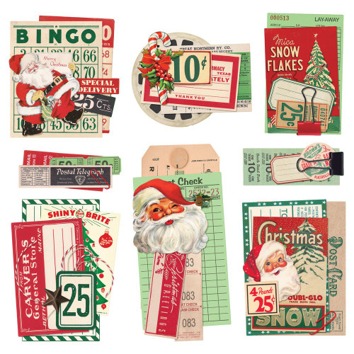 3 Pack Simple Vintage Dear Santa Chipboard ClustersSVD20828