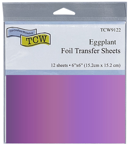 2 Pack Crafter's Workshop Foil Transfer Sheets 6"X6" 12/Pkg-Eggplant TCWFTS-9122 - 842254091225