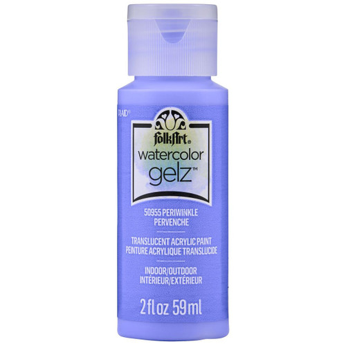 3 Pack FolkArt Watercolor Gelz Acrylic Paint 2oz-Periwinkle WTRCLRGL-50955 - 028995509551