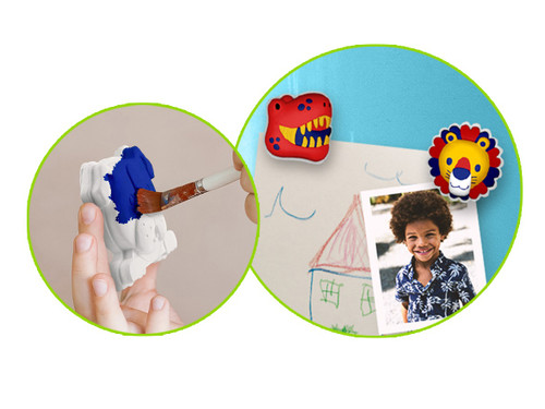 3 Pack Krafty Kids Plaster Fridge Magnet Kit-Pets CK203-D