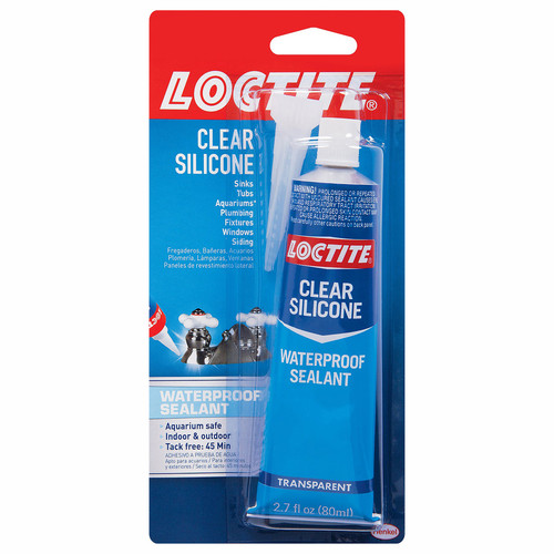 6 Pack - Loctite Clear Silicone Waterproof Sealant-2.7oz - 908570 - 079340308084
