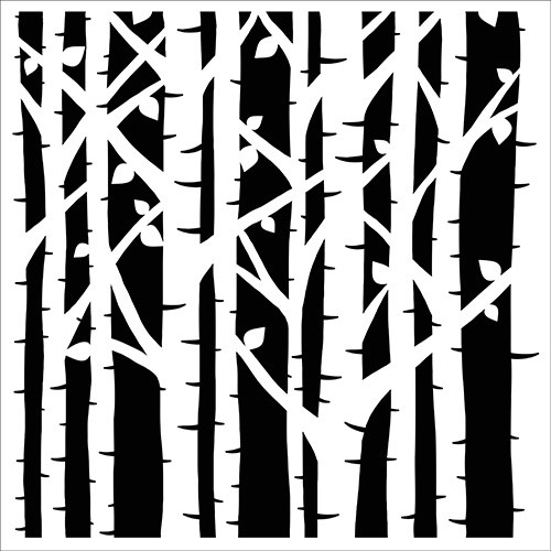 3 Pack Crafter's Workshop Template 12"X12"-Birch Trees TCW-1052 - 842254040520