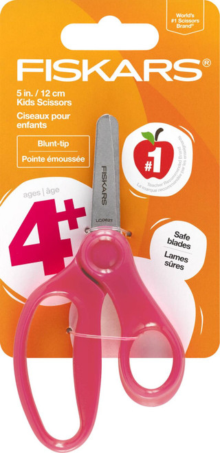 6 Pack Fiskars Kids Blunt-Tip Scissors 5"-Pink 106704-6 - 020335075191