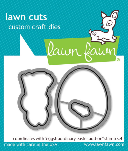 2 Pack Lawn Cuts Custom Craft Die-Eggstraordinary Easter Add-On LF3080 - 789554578592