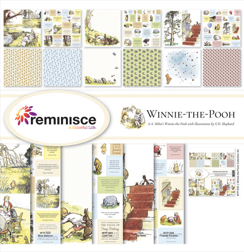 3 Pack Reminisce Collection Kit 12"X12"-Winnie The Pooh WTP-200 - 840310201496