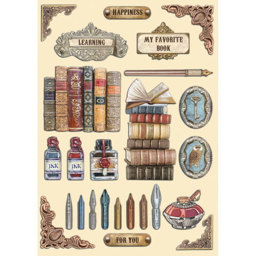 Stamperia Die-Cuts-Vintage Library