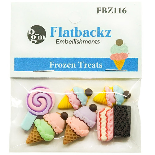 6 Pack - Buttons Galore Flatbackz Embellishments-Frozen Treats - FBZ-116 - 840934006989