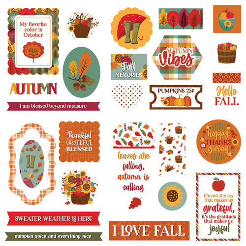 3 Pack Autumn Vibes Ephemera Cardstock Die-CutsATV4043