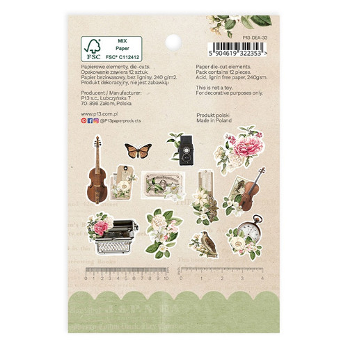 2 Pack Dear Love Ephemera Cardstock Die-Cuts 12/Pkg-Bits & Pieces P13DEA33