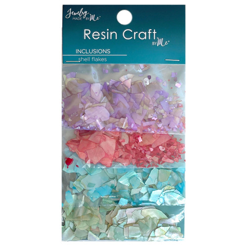 3 Pack Jewelry Made By Me Resin Craft Inclusions-Colored Shell Flakes R4220114 - 842702197851