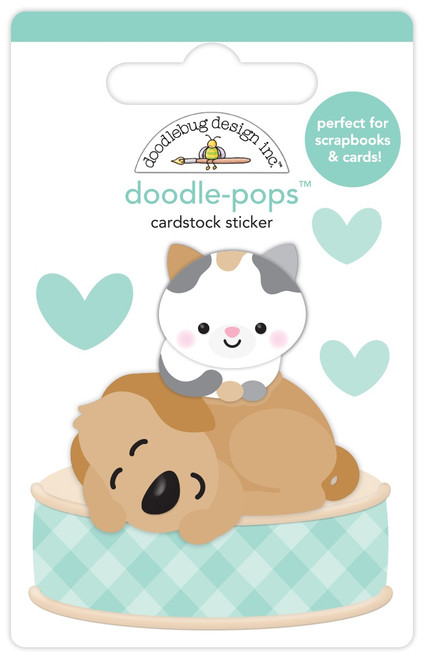 6 Pack Doodlebug Doodle-Pops 3D Stickers-Best Friends DP7611 - 842715076112