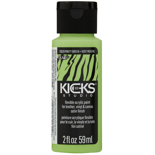 3 Pack Plaid Kicks Studio Shoe Acrylic Paint 2oz-Minty Green KICKSSTU-70629 - 028995706295