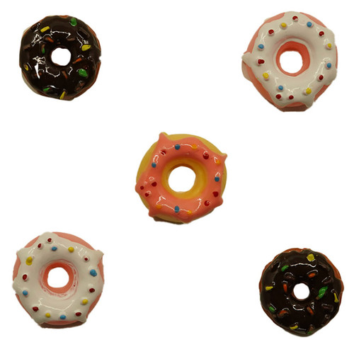 6 Pack - Buttons Galore Flatbackz Embellishments-Donuts - FBZ-113