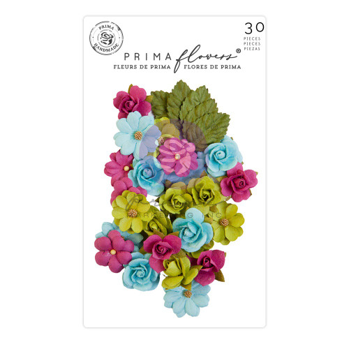 3 Pack Prima Marketing Paper Flowers 30/Pkg-Postcards From Paradise Aloha PC664565 - 655350664565