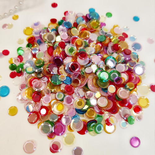 4 Pack - Dress My Craft Shaker Elements 8gms-Rainbow Cup Sequins - DMCS5076
