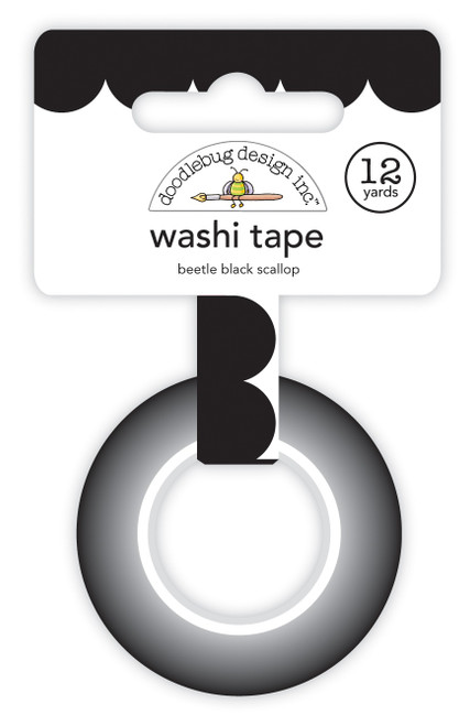 3 Pack Doodlebug Washi Tape 15mmx12yd-Beetle Black DB7706 - 842715077065