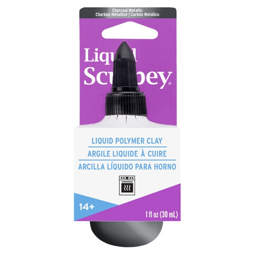 3 Pack Sculpey Liquid 1oz-Charcoal Metallic ALS-3525 - 715891352519