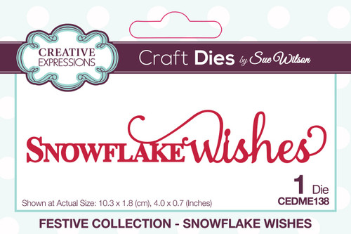 2 Pack Creative Expressions Craft Dies By Sue Wilson-Festive Snowflaek Wishes CEDME138 - 5055305983300