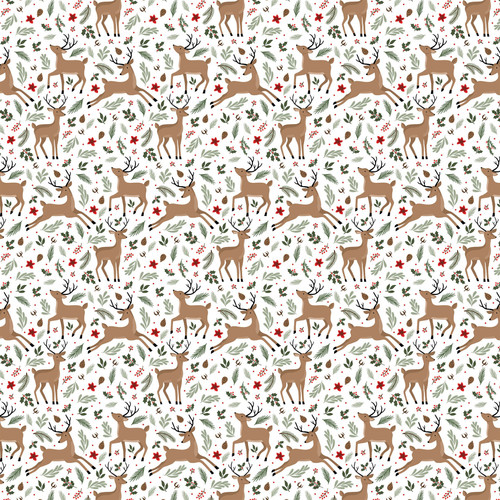 25 Pack Christmas Time Double-Sided Cardstock 12"X12"-Oh Deer EPCT12-30005