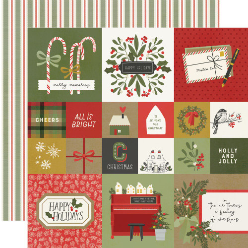 25 Pack The Holiday Life Double-Sided Cardstock 12"X12"-2"x2"/4"x4" Elements THL12-20513 - 810112383690