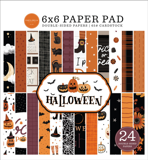 3 Pack Carta Bella Double-Sided Paper Pad 6"X6"-Halloween HW324023 - 691835209319