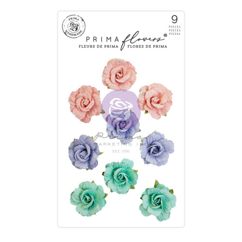 3 Pack Prima Marketing Mulberry Paper Flowers-Spring Florals/The Plant Department P664428 - 655350664428