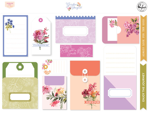 3 Pack PinkFresh Journaling Bits 13/Pkg-Garden Bouquet PFGB8023 - 736952879745