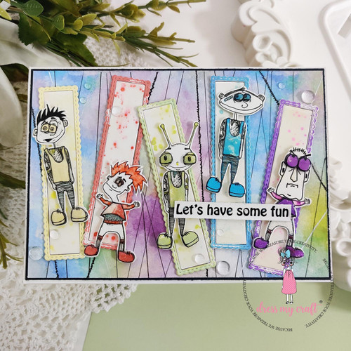 3 Pack Dress My Craft Transfer Me Sheet A4-Alien Characters MCDP4655