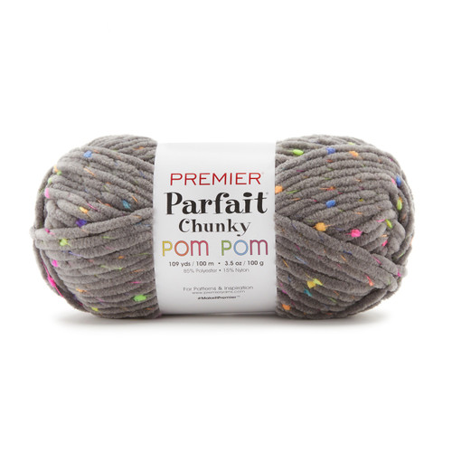 3 Pack - Premier Parfait Chunky Pom Pom Yarn-Disco Ball - 2107-10 - 840166826447