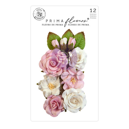 3 Pack Prima Marketing Paper Flowers 12/Pkg-Melodic Song/ Avec Amour AA664497 - 655350664497