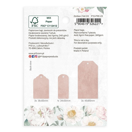 4 Pack Precious Double-Sided Cardstock Tags 7/Pkg-#03 P13PRE23