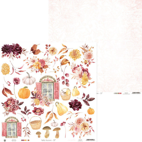 10 Pack Hello Autumn Double-Sided Cardstock 12"X12"-Paper Hello Autumn 07, 12x12" P13HAU07 - 5904619321943