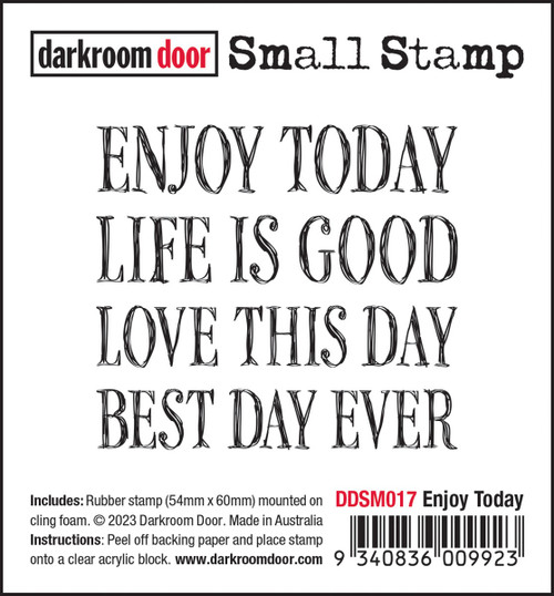 3 Pack Darkroom Door Small Cling Stamp 2.3"X2.2"-Enjoy Today DDSM017 - 9340836009923