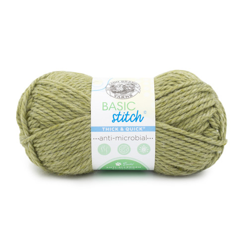 3 Pack Lion Brand Basic Stitch Antimicrobial Thick & Quick Yarn-Olive Branch 209-172 - 023032121390