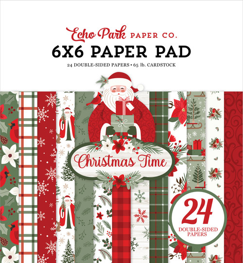 3 Pack Echo Park Double-Sided Paper Pad 6"X6"-Christmas Time CT330023 - 691835225418