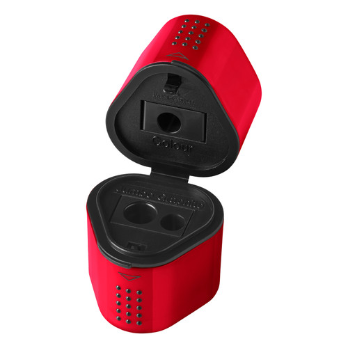 2 Pack - Faber-Castell GRIP Trio Pencil Sharpener-Assorted Colors - 280175